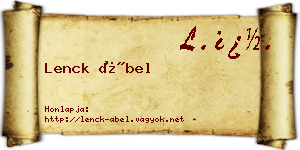 Lenck Ábel névjegykártya