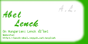 abel lenck business card